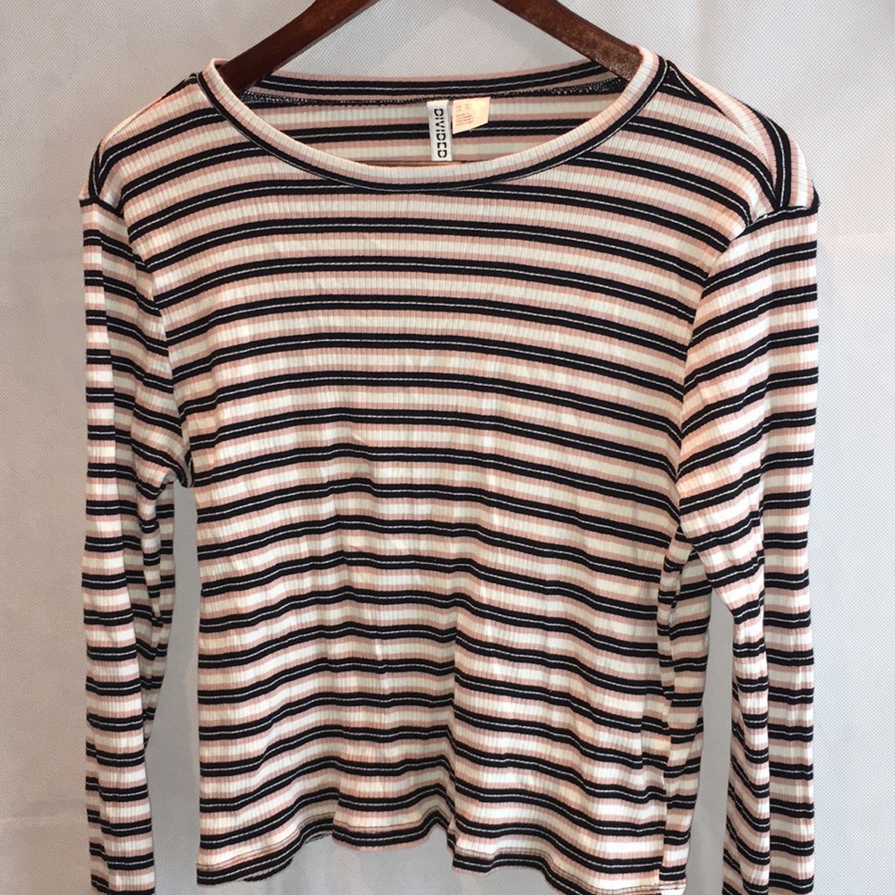 H&M Divided Striped Long Sleeve Top For Girls | Junior Size XL